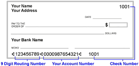 Direct Deposit Account Format